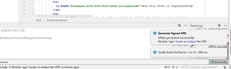 Build complete popup