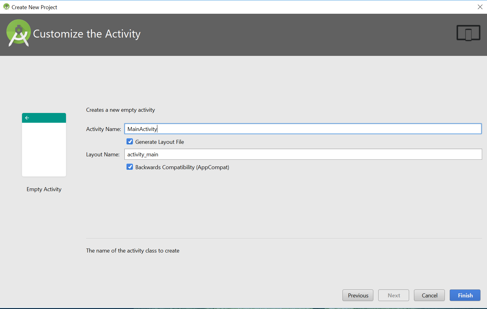 Customize the Activity