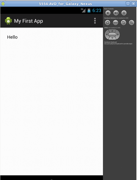 Figure 4. The Android Emulator